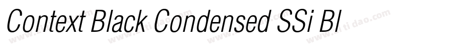 Context Black Condensed SSi Black Condensed字体转换